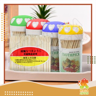Image of NA Tusuk Gigi Tabung / Tempat Tusuk Gigi Jamur / Toothpick Wadah Tabung Motif