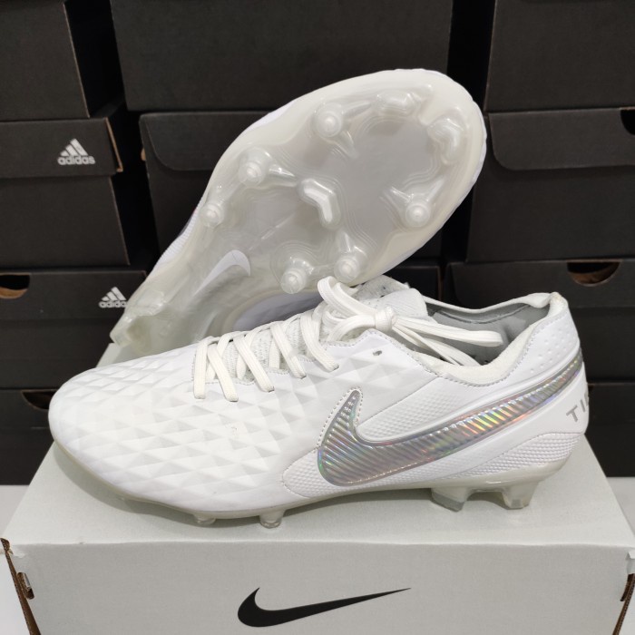 {MentariStore} Sepatu Bola Nike Tiempo Legend 8 Elite White Fg - Sepatu Soccer Diskon