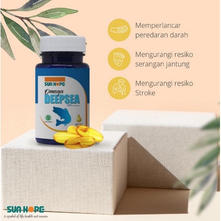 Sun Hope Deep Sea Original Minyak Ikan Salmon BPOM Memperlancar Peredaran Darah
