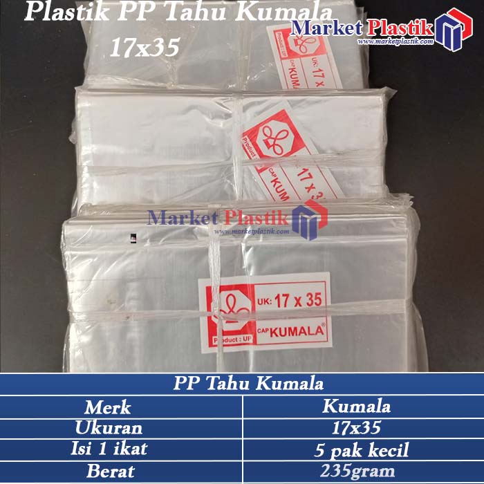 Plastik Bening / Plastik PP / Plastik PP Tahu Kumala 17x35