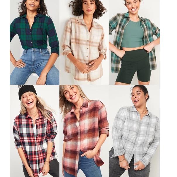 TREN TERBARU Old Navy Plaid Flannel Collection