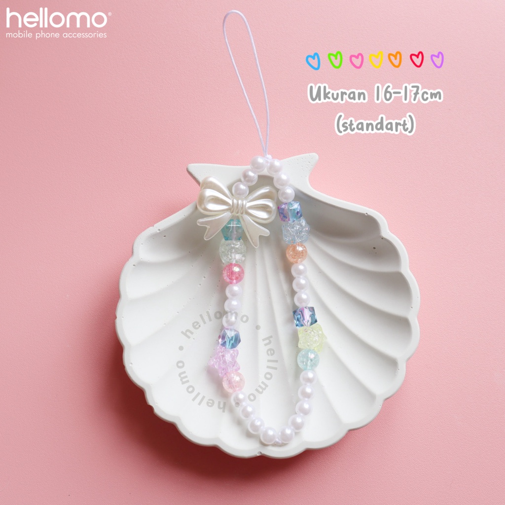 Phone Starp Love Pendant Phone Charm Gantungan Hp Korea Lucu Pearl Charm Tali Gantungan Handphone Aksesori Gantungan Kunci/Phone Strap/Keychain Manik Manik Gantungan