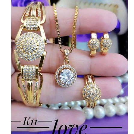 Xuping set perhiasan lapis emas 24k 1912