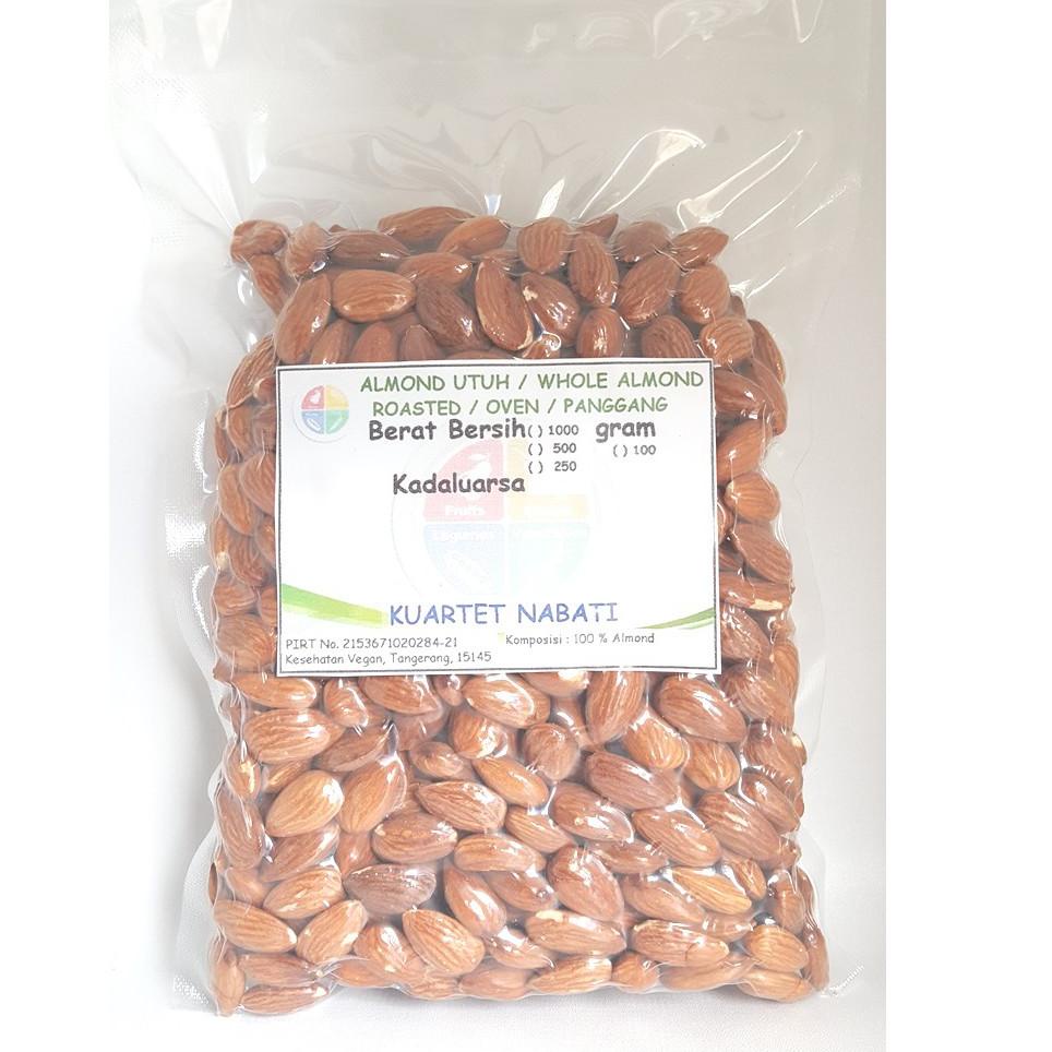 

⅍ 500gr Roasted Almond Premium - Utuh VAKUM - Size Besar 27-30 - Oven - Matang ❅