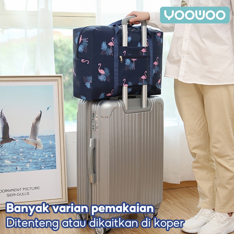 MOTIVO - TAS TRAVEL MOTIF LIPAT ANTI AIR / tas bagasi / tas pesawat / tas koper / tas penyimpanan