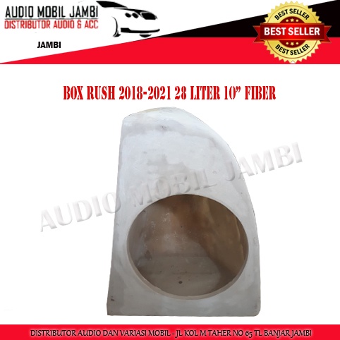 BOX SUBWOOFER BOX SUDUT BAGASI MOBIL RUSH 2018-2021 10 INCH FIBER MENTAH