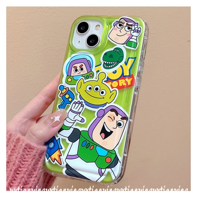 Toy Story Kartun Case Realme C25Y C35 C1 C2 C11 2020 C21Y C33 C25 C12 C25s C15 Realme 5i 5s 6i 5 C20 C20A C11 2021 C3 Lucu Manyo Buzz Lightyear Alien Airbag Tahan Guncangan Soft Cover