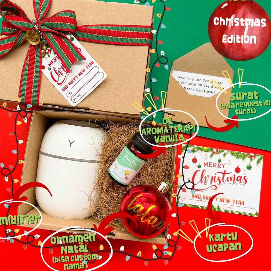 

♚ KADO NATAL | HAMPERS NATAL | HAMPERS CHRISTMAS GIFT BOX | SOUVENIR NATAL HUMIDIFIER | KADO DIFFUSER NATAL | KADO NATAL UNIK | KADO CHRISTMAST | KADO NATAL AROMATERAPI AROMATHERAPY | KADO PENGHARUM RUANGAN NATAL ☏