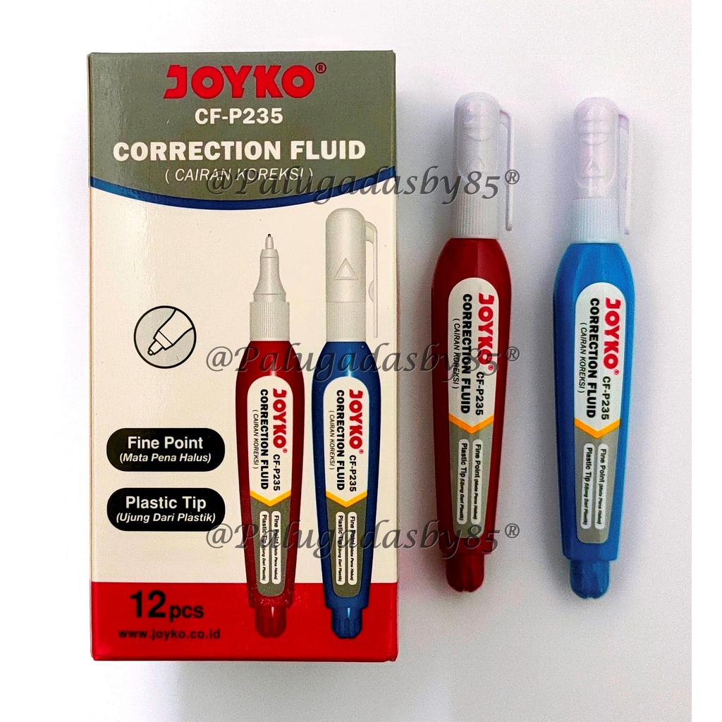 

(1 Pak Isi 12 Pcs) Correction Fluid JOYKO CF-P235 / Cairan Koreksi Penghapus Cair Joyko CF-P235