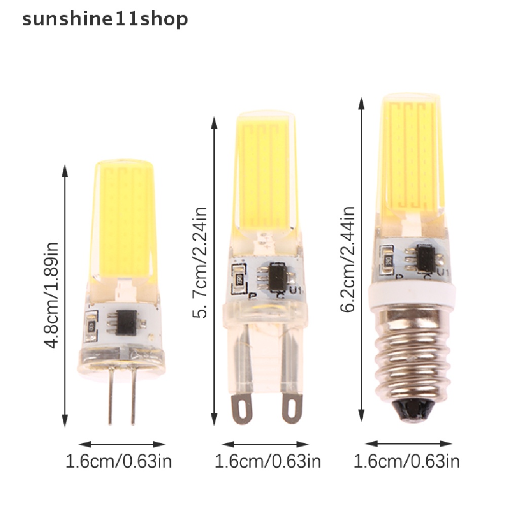 Sho 1Pc G4 G9 E14 9W Lampu Silica Gel COB 2508led Bohlam Dimmable Hemat Energi N