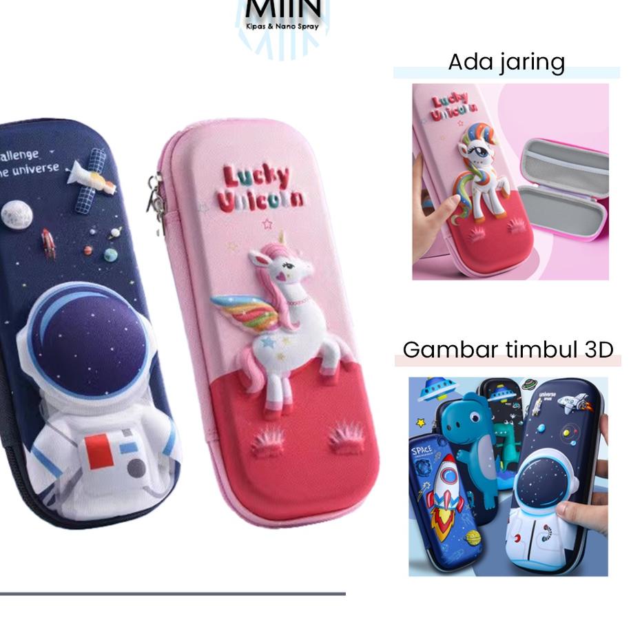 

IAN935 Kotak Pensil 3D Anti Air Astronot Rocket Karakter Lucu Kotak Pensil Anak ++