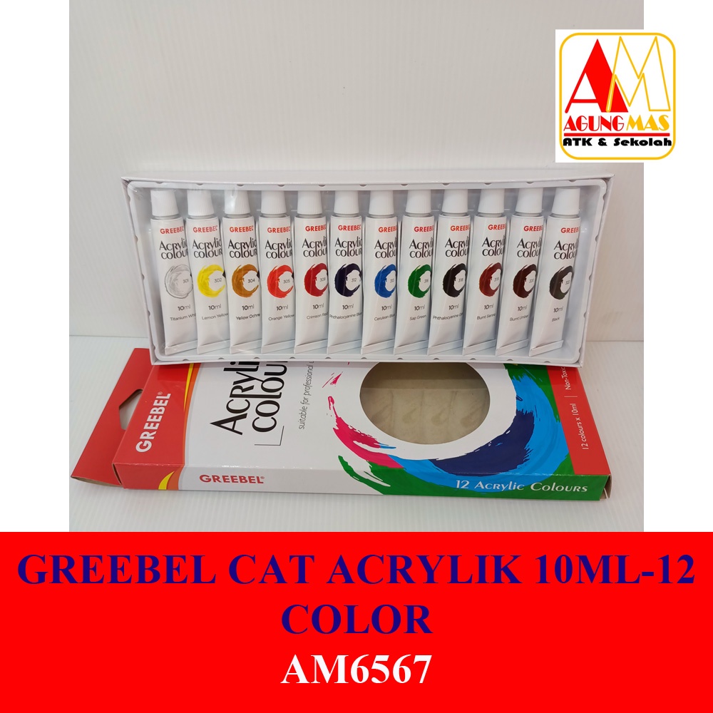 

GREEBEL CAT ACRYLIK 10ML-12 COLOR