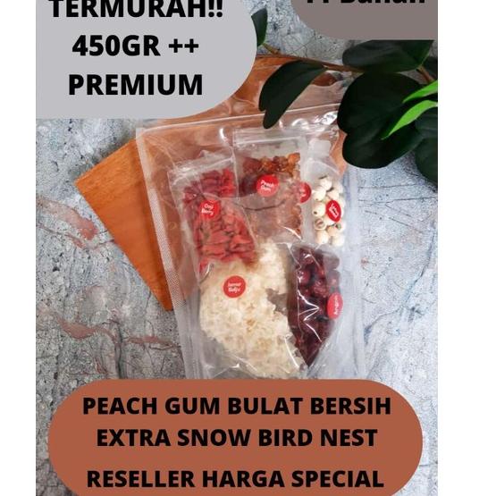 

☟ Paket Peach Gum Dessert 450gr TERMURAH!! Bahan PREMIUM 11 Varian ☃