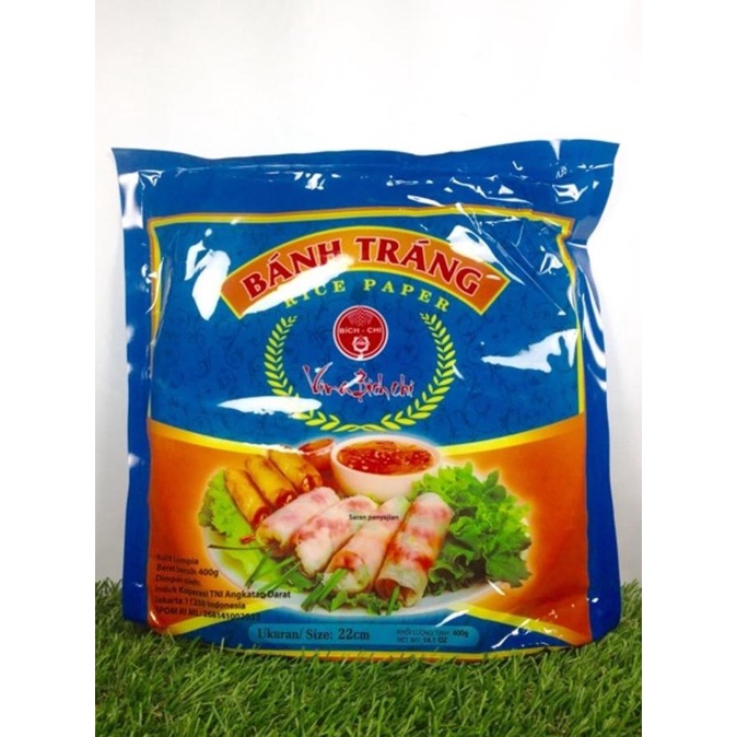 

400gr Kulit Lumpia / Vietnam Rice Paper Diameter 22 cm - BPOM - Biru TERLARIS