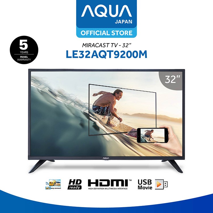 AQUA JAPAN LE32AQT9200M Digital TV LED 32 Inch HD - Miracast
