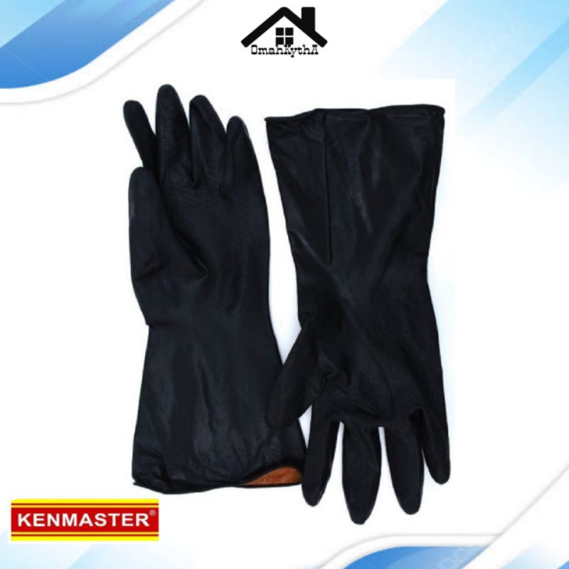 Sarung Tangan Latex Hitam Kenmaster / Sarung Tangan Karet Hitam