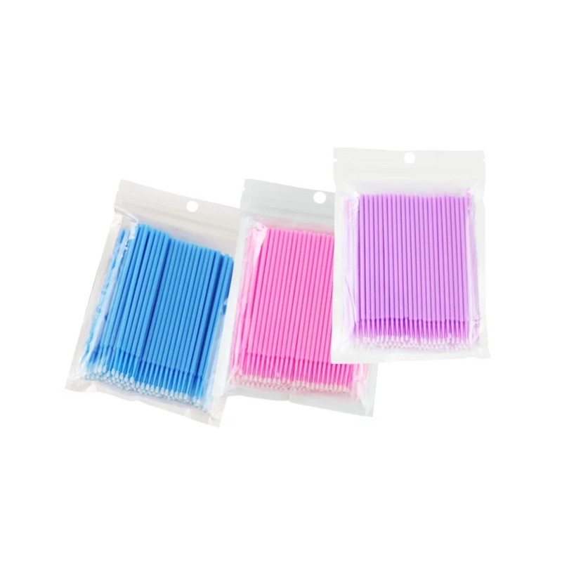 100 pcs MicroBrush Applicator eyelash extension Dental lashlift sikat mikro spolie disposal Produk Import