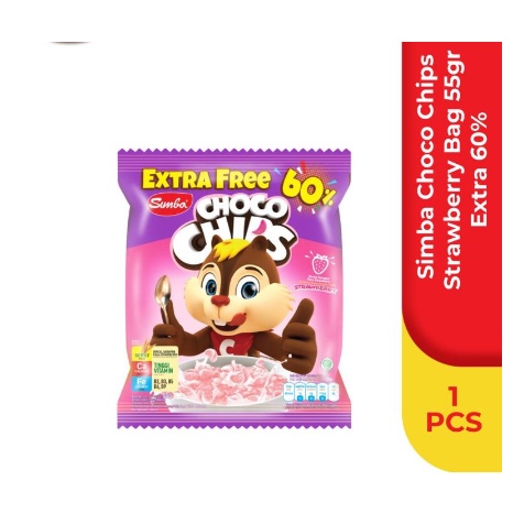 

Simba Choco Chips Strawberry Bag 50 + 30gr