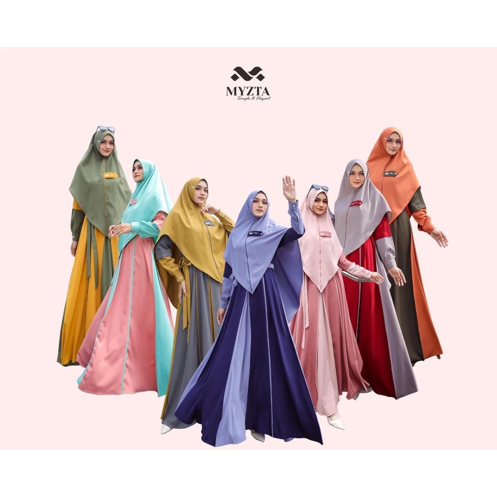 Myzta Sherly Dress Only DO Gamis Abaya Mom Dewasa Granola Pebble