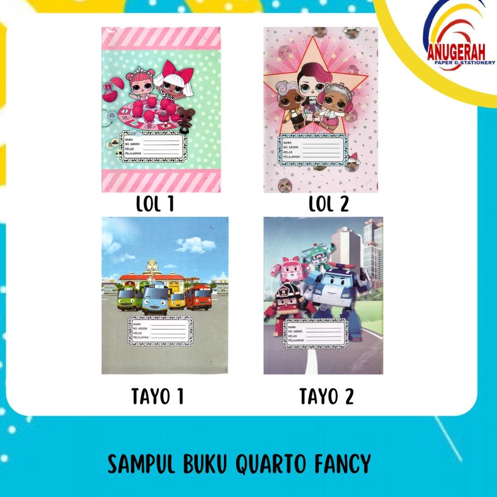 

F26 SAMPUL BUKU QUARTO FANCY (PAK) PRODUCT TERLARIS せ