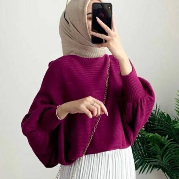 HARGA SPESIAL prily betwing blouse/baju wanita premium/rajut blouse outerwear