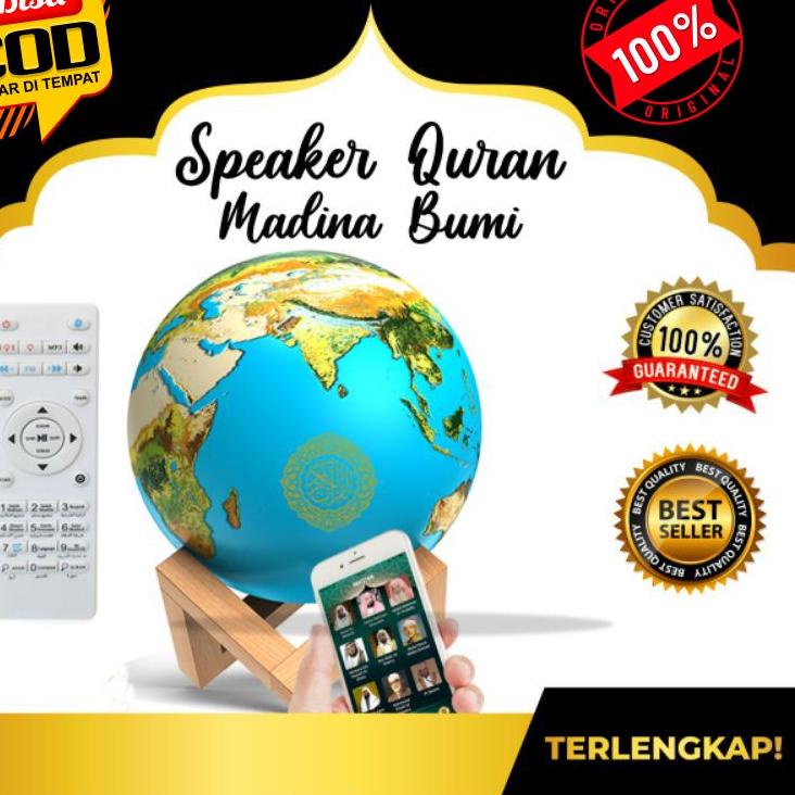 Segera Ambil (BISA ) Speaker alquran madina Bumi LED speaker quran bumi moon lamp speaker quran LED