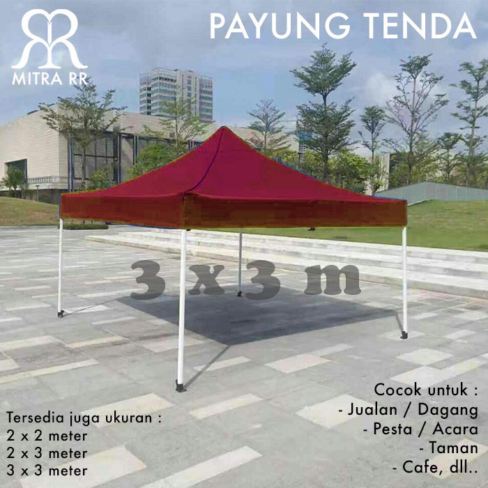 Tenda Lipat 3x3 - Tenda Kotak Payung Tenda Lipat Jualan Cafe Tenda 3x3 (15KG) Tenda Acara Event Outd