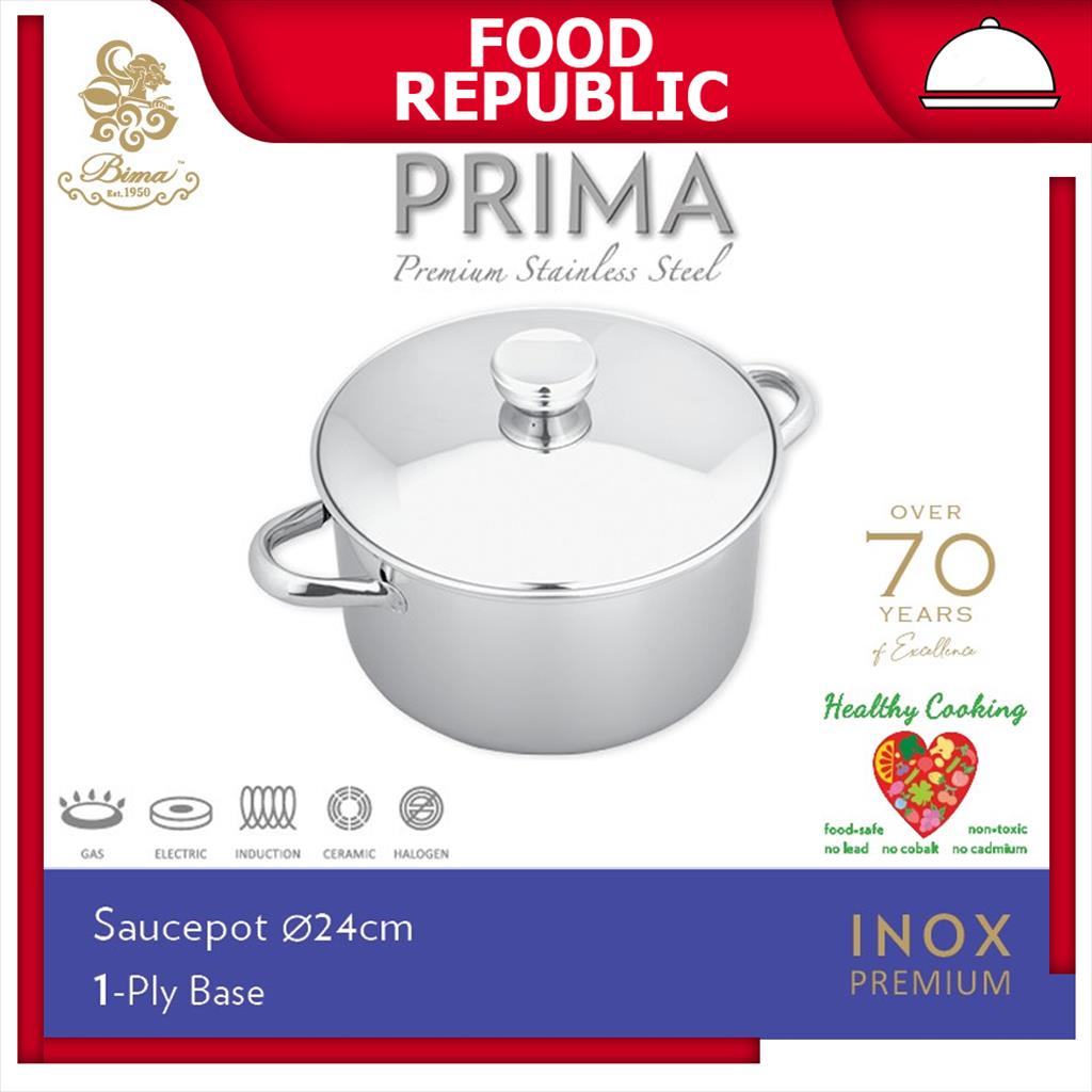 PANCI BIMA PRIMA 24 CM B2007024  SAUCEPOT  BAHAN STAINLESS STEEL