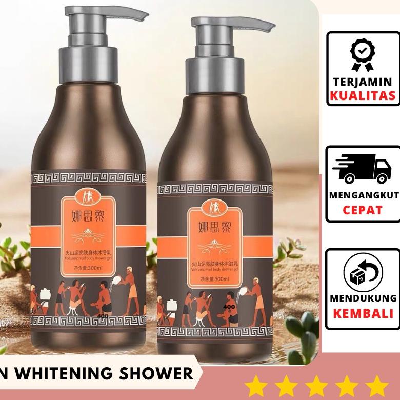 ➦ JAPAN WHITENING SHOWER/ WHITENING MUD BATH Lumpur Vulkanik Shower Gel 300ml ♟