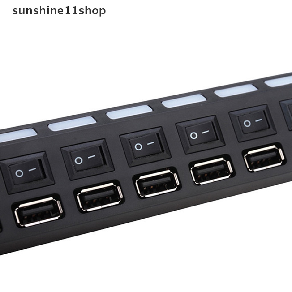 Sho 7port USB HUB 2.0 Adapter Expander Multi USB Splitter Multiple Extender Switch N