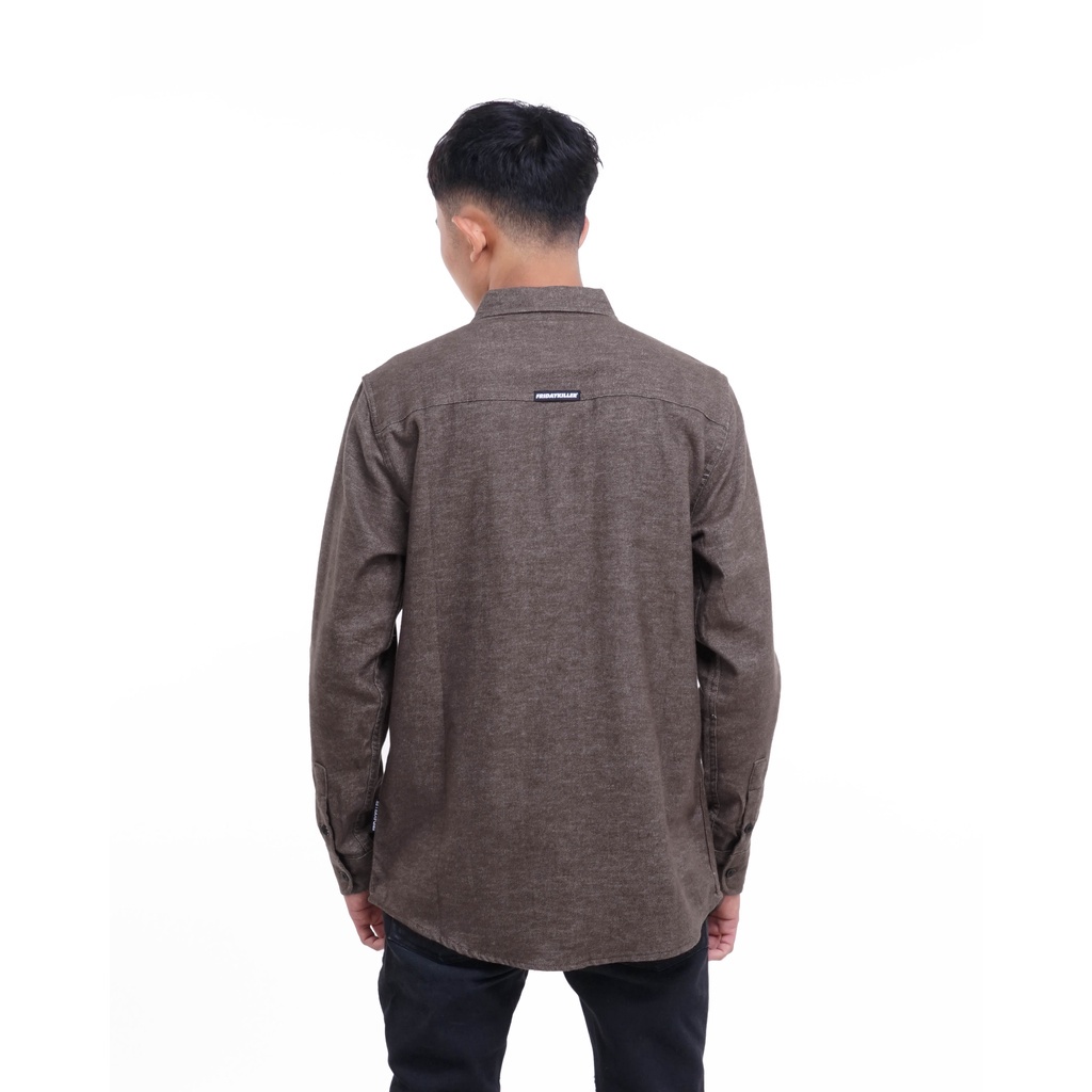 KEMEJA LENGAN PANJANG FRIDAY KILLER | ZEVO BROWN LONG SLEEVE