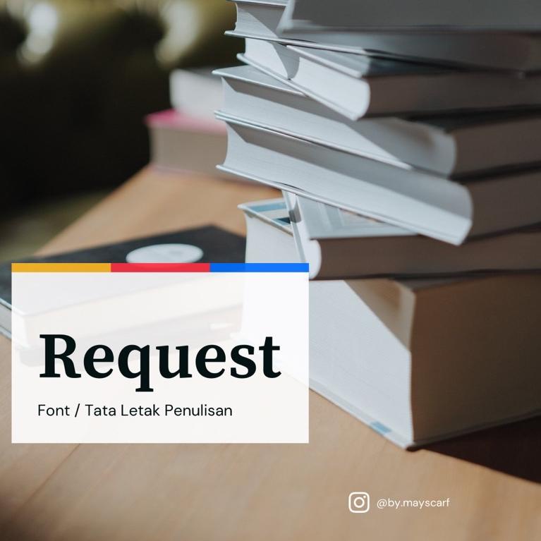 

W35 REQUEST FONT / TATA LETAK PENULISAN TERMURAH ♨