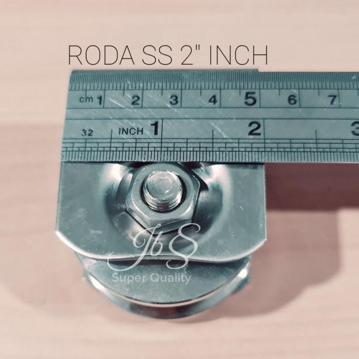 Roda pintu pagar stainless 2" inchi