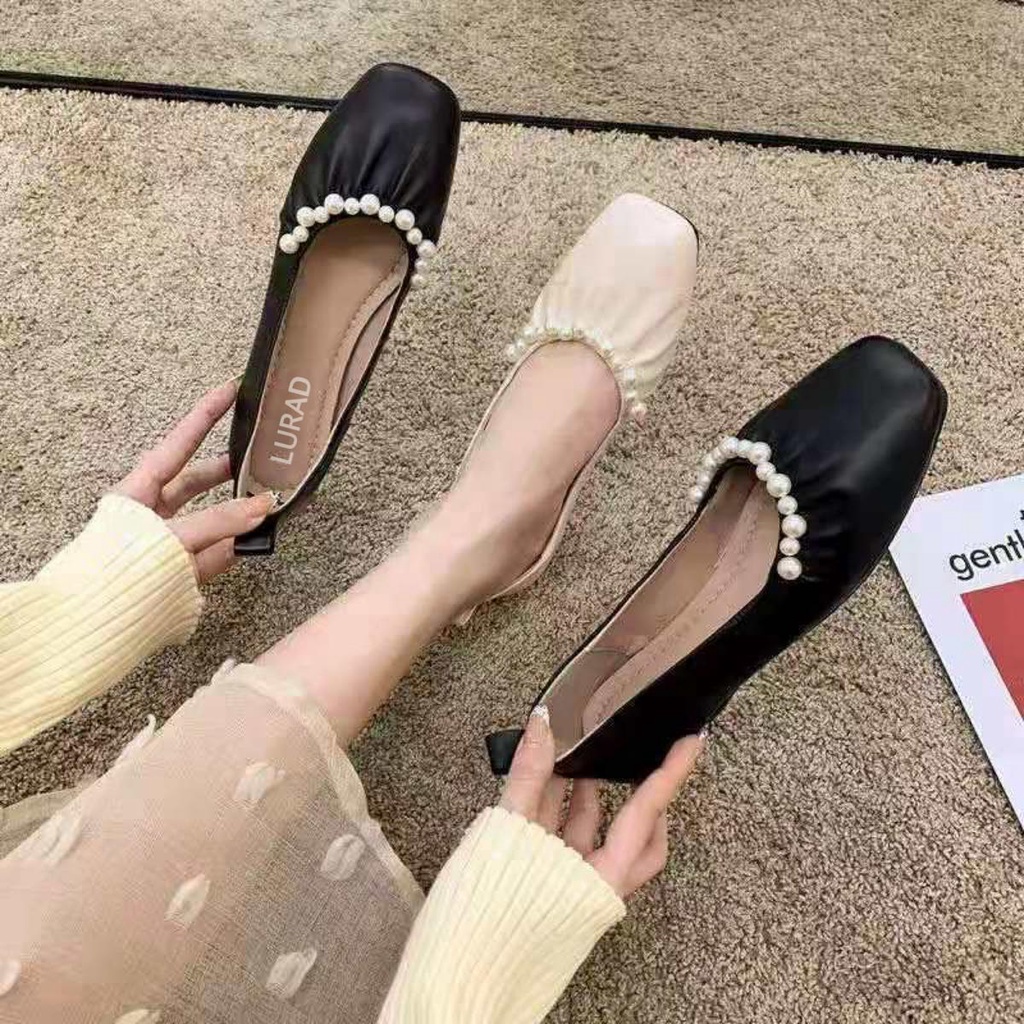 LURAD Sepatu Wanita Flat Shoes Sepatu High Qwality Terbaru Model Bermata Berlian