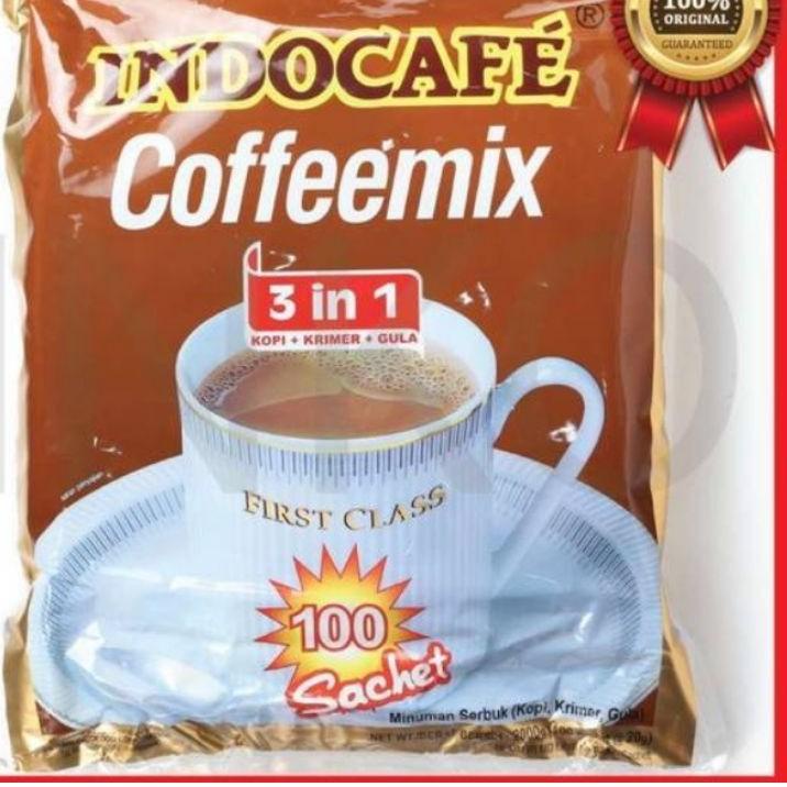 

℗ INDOCAFE COFFEEMIX 3 in 1 [ 100 Sachet @20 gr ] ☂