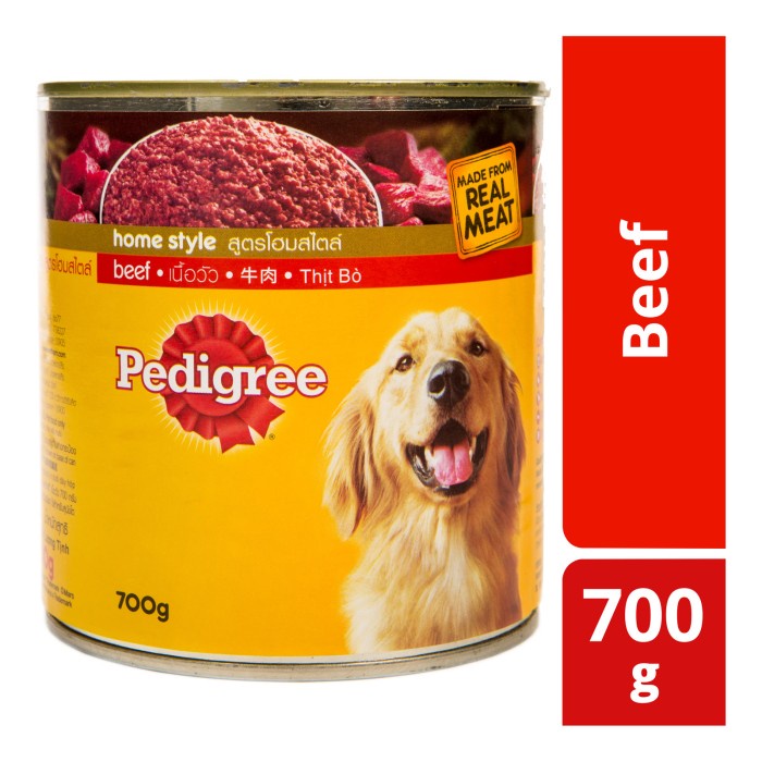 Pedigree Beef 700g wet food dog kaleng