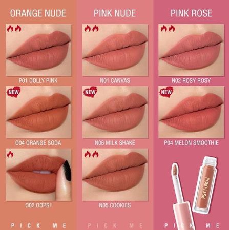 * NCC * Pinkflash Long Lasting Matte Lipcream Pink Flash Lip Cream Lipstik