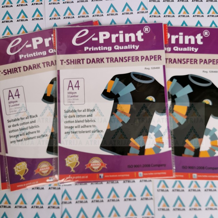 

Terlaris T-Shirt Dark Transfer Paper Eprint- Kertas Print Sablon Hitam Gelap A4