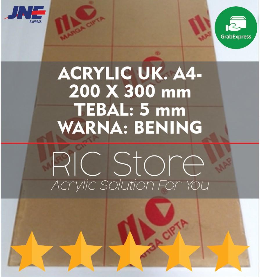 

Serba Irit Acrylic / Akrilik Lembaran Uk. A4 - 20x30 Tebal 5mm BENING