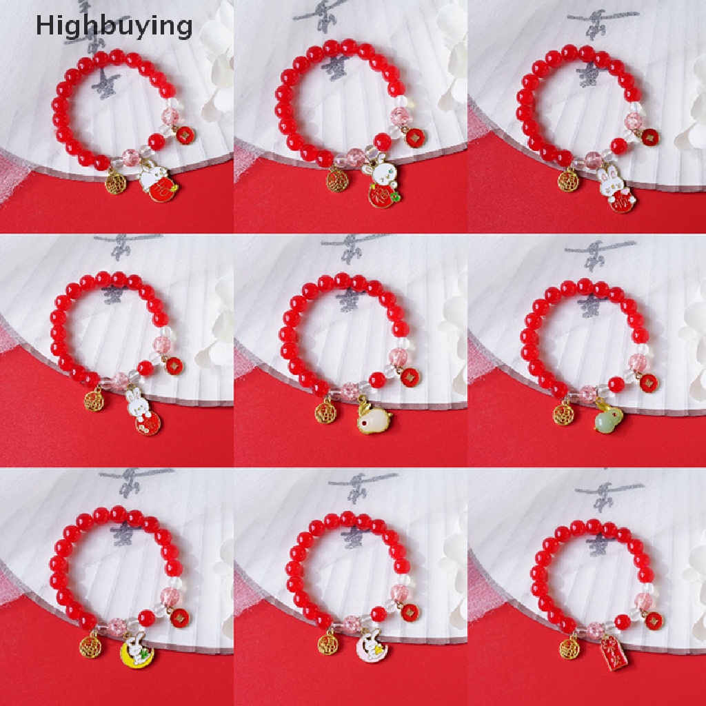 Hbid New Trendy Good Luck Ch Bracelet Red Beaded Vintage Rabbit Bracelet for Women Cute Pendant Bracelet Girl Fashion Jewelry Glory