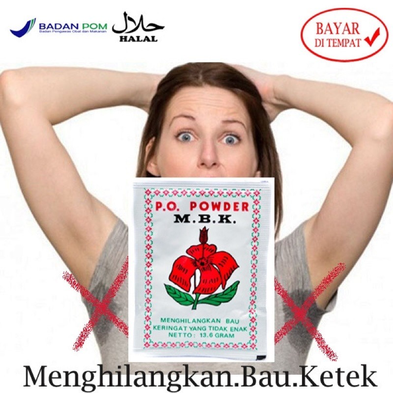 Bedak Bau Badan MBK Sachet putih eceran