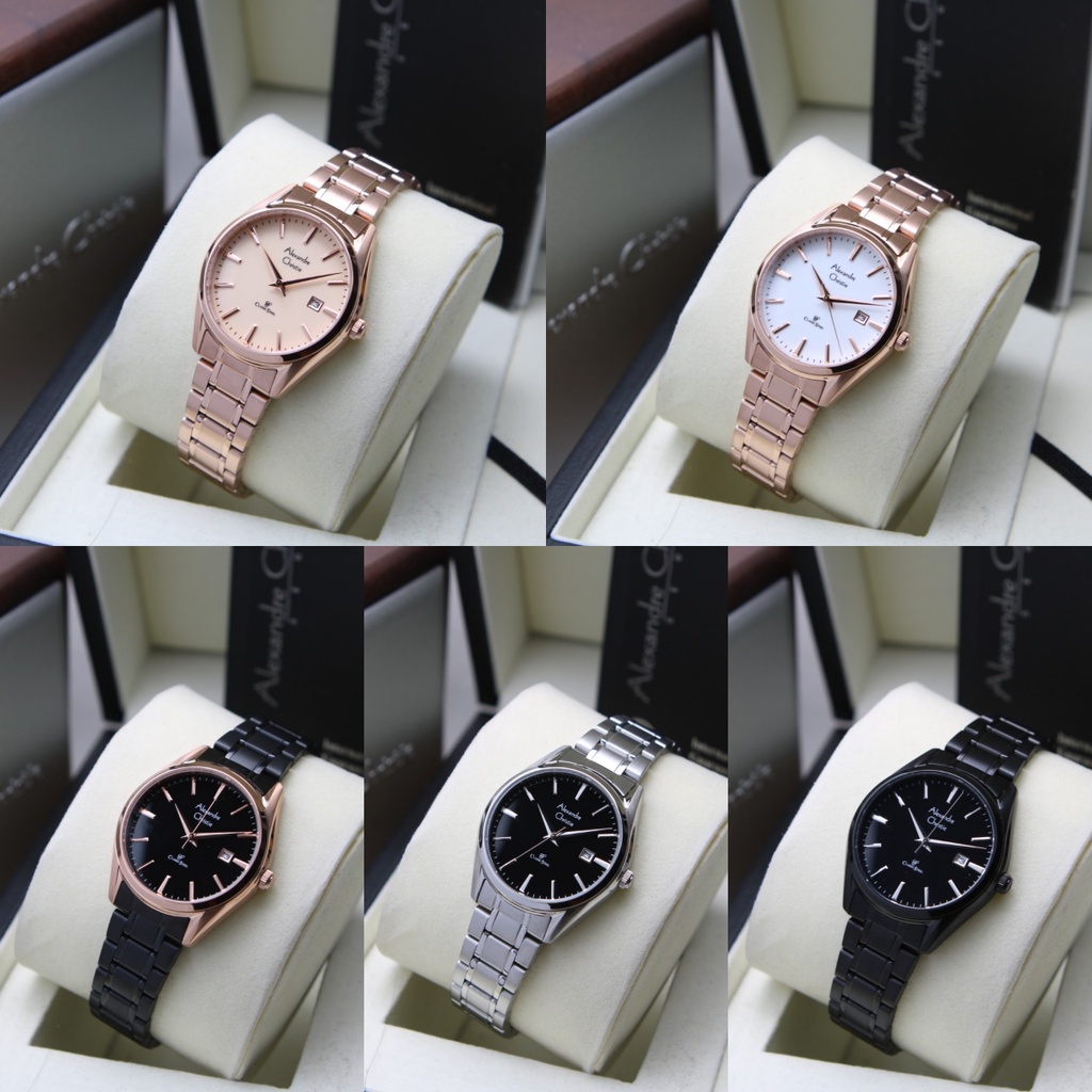 [Free Baterai] JAM TANGAN WANITA ALEXANDRE CHRISTIE AC 8681 / AC8681 RANTAI ORIGINAL GARANSI 1 TAHUN