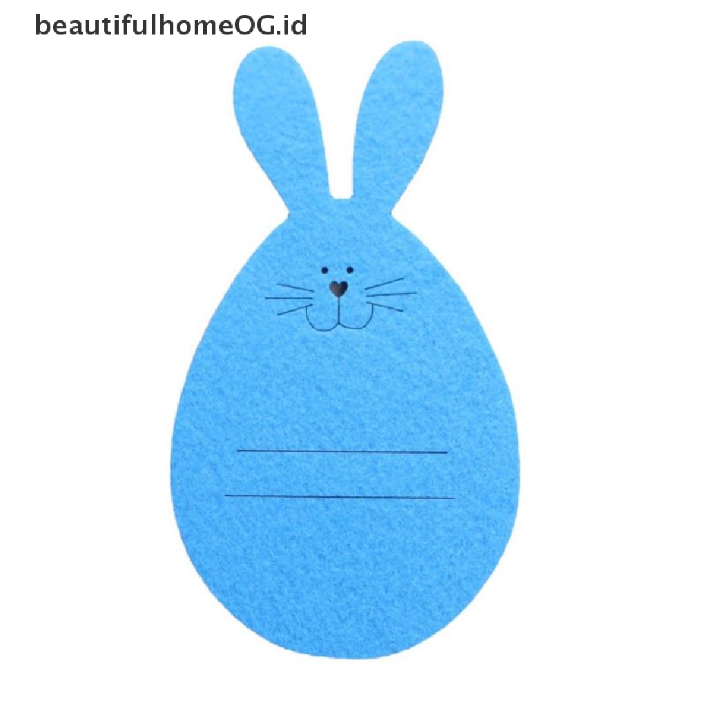 // Beautifulhomeog.id// 4pcs/set Easter Bunny Tableware Bags Tas Sendok Garpu Decor Tas Tempat Peralatan Makan **