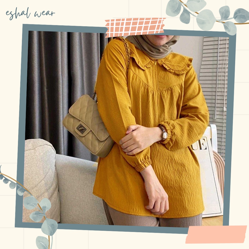 ESHAL WEAR BLOUSE KEMEJA CRINKLE AIR FLOW GITA / KEMEJA BLOUSE REGITA