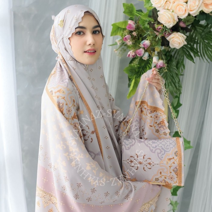 Mukenah Dewasa Silk Maxmara Mukena Tas Premium Motif Hawa Series