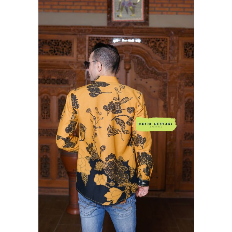 Baju Kemeja Batik Pria Lengan Panjang Slim Fit Premium Modern Full Furing Katun Halus Sragenan