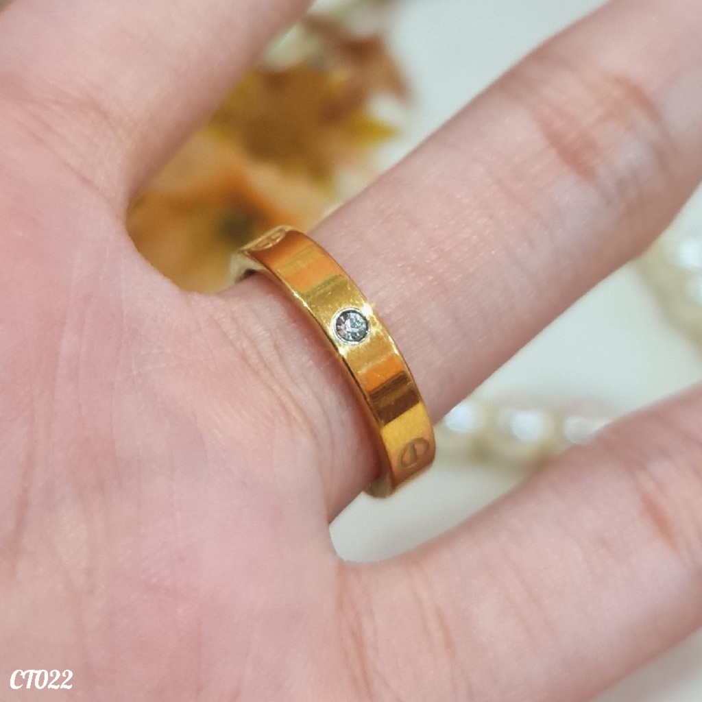 PGX Cincin Titanium Couple Tunangan Aksesoris Fashion Perhiasan Anti Karat - CT022