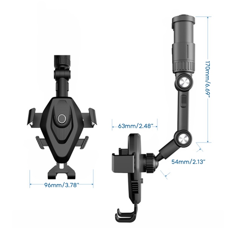 Bt Dash-Cam Mount Spion Bracket Klip Gantung 360derajat GPS Smartphone-Mobil Phone Holder Stand Adjustable Suppo