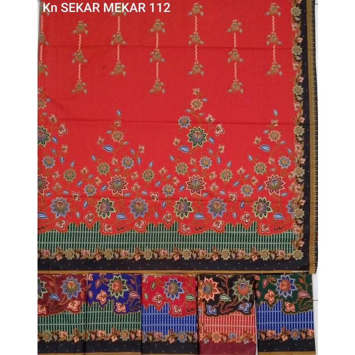 Kain Batik Pekalongan Seri Sekar Mekar 220x115cm. Cap Cent Unggul Jaya