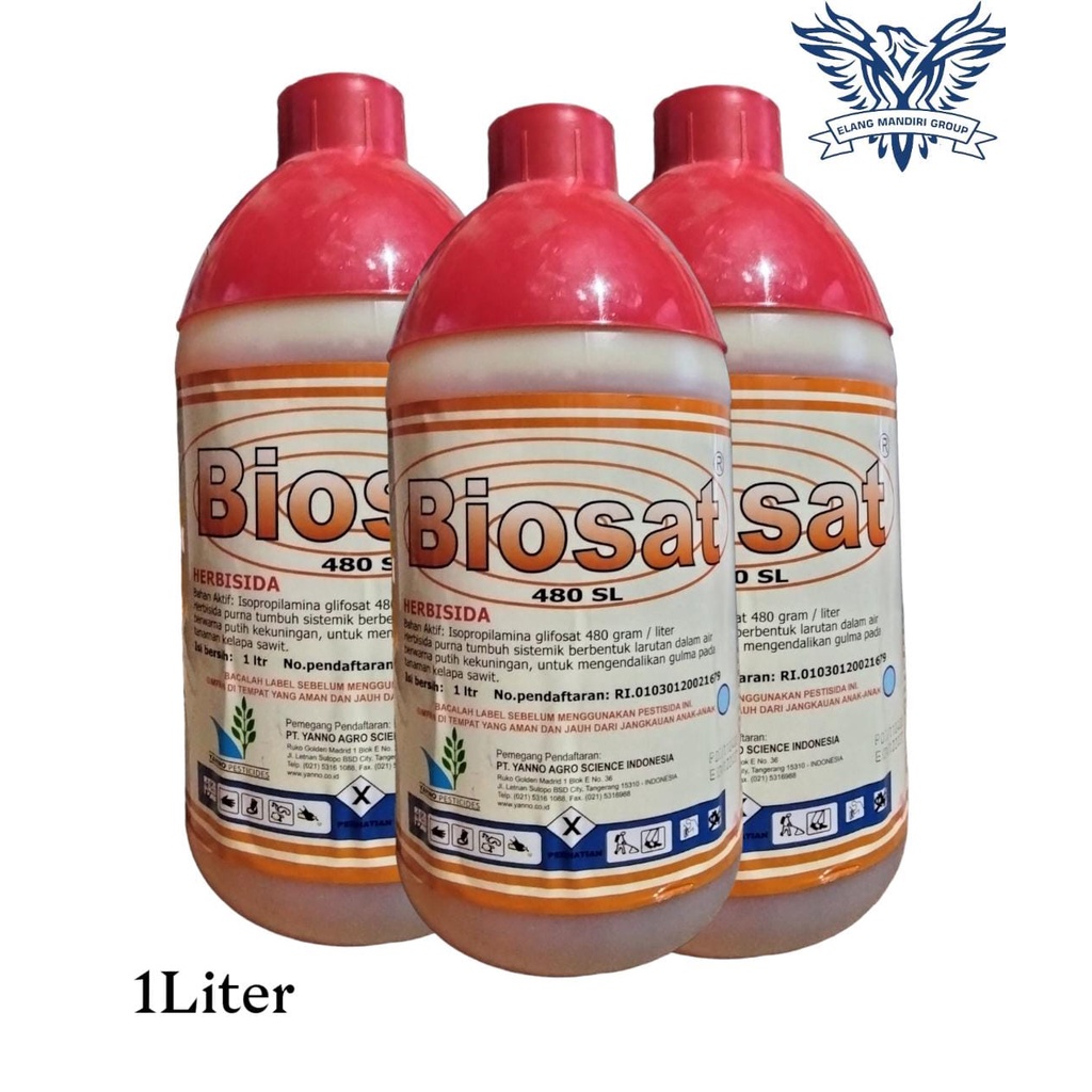 Herbisida BIOSAT 480SL 1 Liter Sistemik Pembasmi Rumput Sampai Ke akar roundup 1 ltr